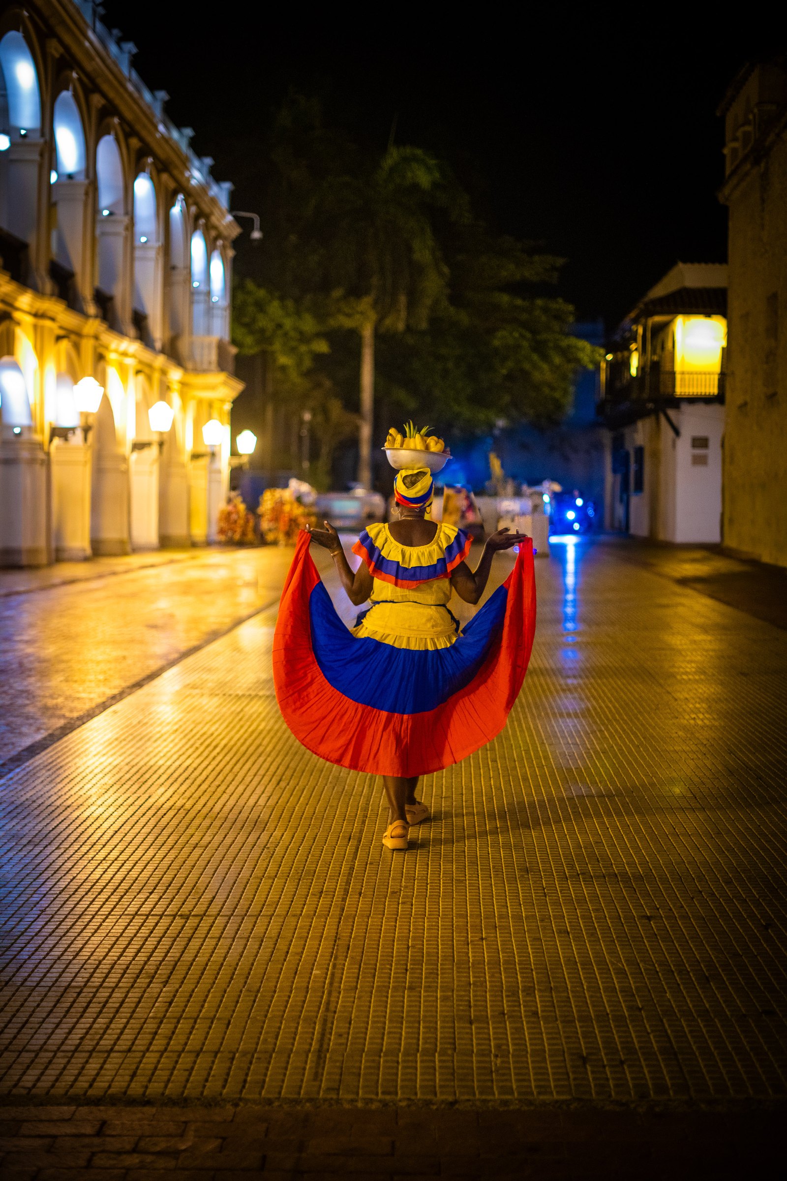 Cena noturna em Cartagena na coleção Cultura e Rua